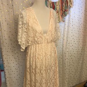Novashe pale pink maxi dress